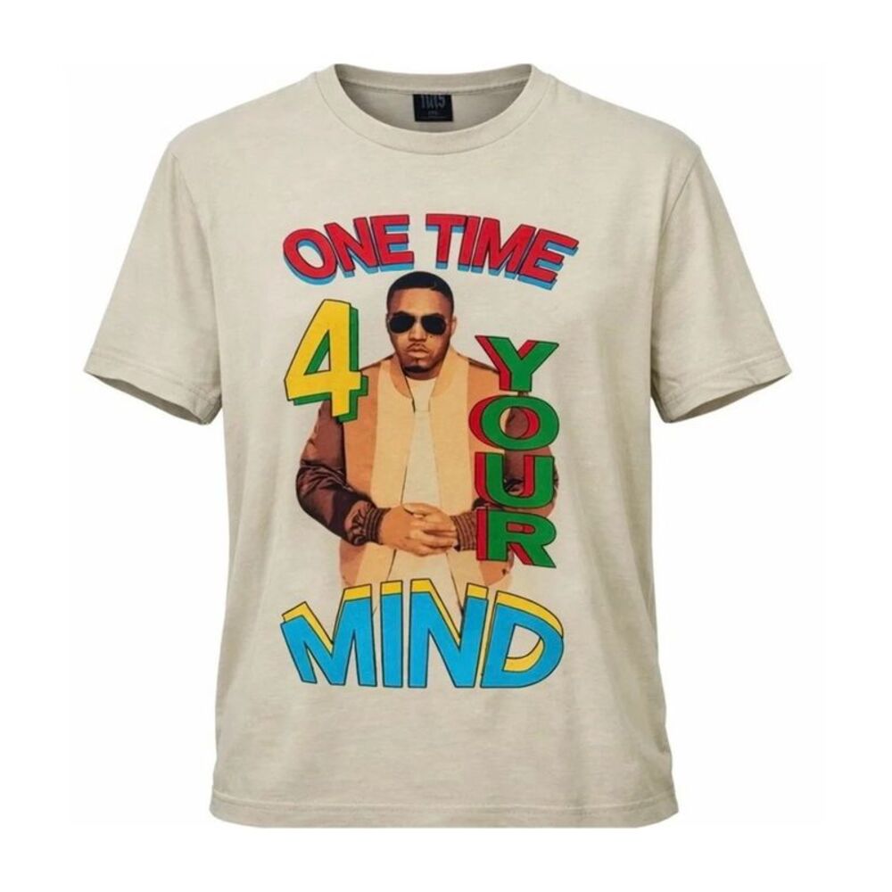 nas Mens One Time 4 Your Mind Graphic T-Shirt, Multicoloured, M, DM
